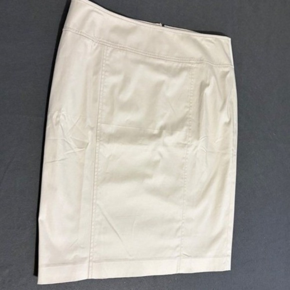 Talbots Pencil Skirt Womens Size 8 Ivory Beige Classic Core Work Basic NWT